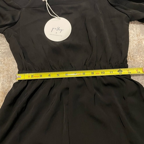 NWT Princess Polly Off The Shoulder Playsuit Bell Sleeve Romper Black Sz 6 - Picture 10 of 12